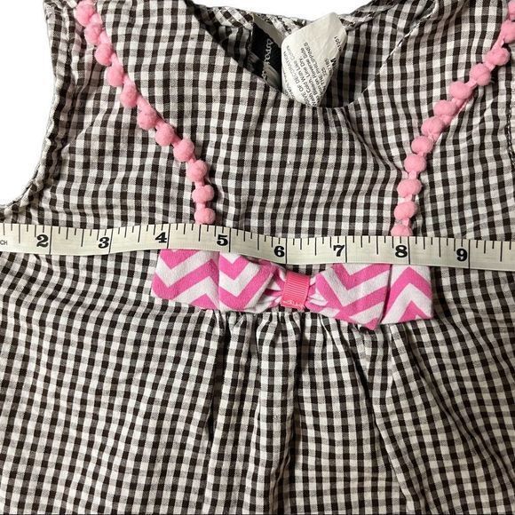 Rare Edition size 18 months dark brown gingham sleeveless dress - Picture 3 of 4